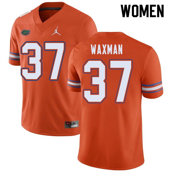 Jordan Brand Women #37 Tyler Waxman Florida Gators College Football Jerseys Sale-Orange - Click Image to Close